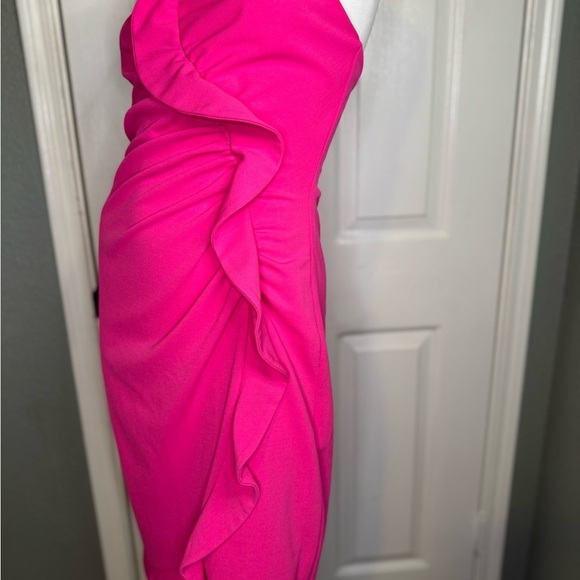 Alexia Admor Strapless Ruffle Hot Pink /M.  #124 - Picture 10 of 14